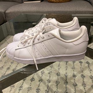 Women's Adidas All White Superstar - Size 8.5